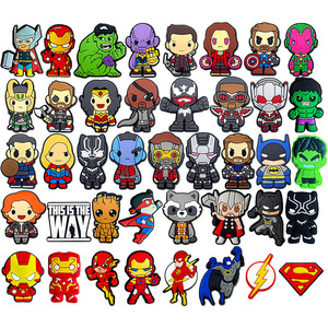 Dijes de PVC al por Mayor con Diseño de Superhéroes de <span class=keywords><strong>Marvel</strong></span>, Personalizados, para Sandalias, Pulseras, Regalo para Niños y Niñas, Dijes de Silicona - Product Image 3