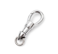 Pendentif bouddhiste thaïlandais personnalisable en acier inoxydable, fermoir à boucle rotative, composants de résultats de bijoux à ressort