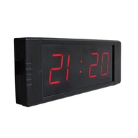 Jam Dinding Digital Mini LED 1 Inci untuk Penggunaan Dalam Ruangan, Kamar Tidur Anak, Meja Belajar, Penghitung Waktu Mundur dengan Pilihan Multi Warna