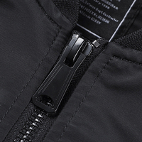 Vente en gros Nylon rembourré Zip up col montant hommes noir blanc Logo personnalisé Baseball Bomber veste hommes