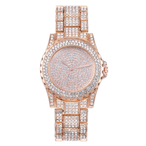 Daily Unisex Luxury <b>Diamond</b> Chronograph Quartz <b>Watch</b> Round Dial Stainless Steel Wristwatch Wholesale Fashion Accessory - Product Image 2