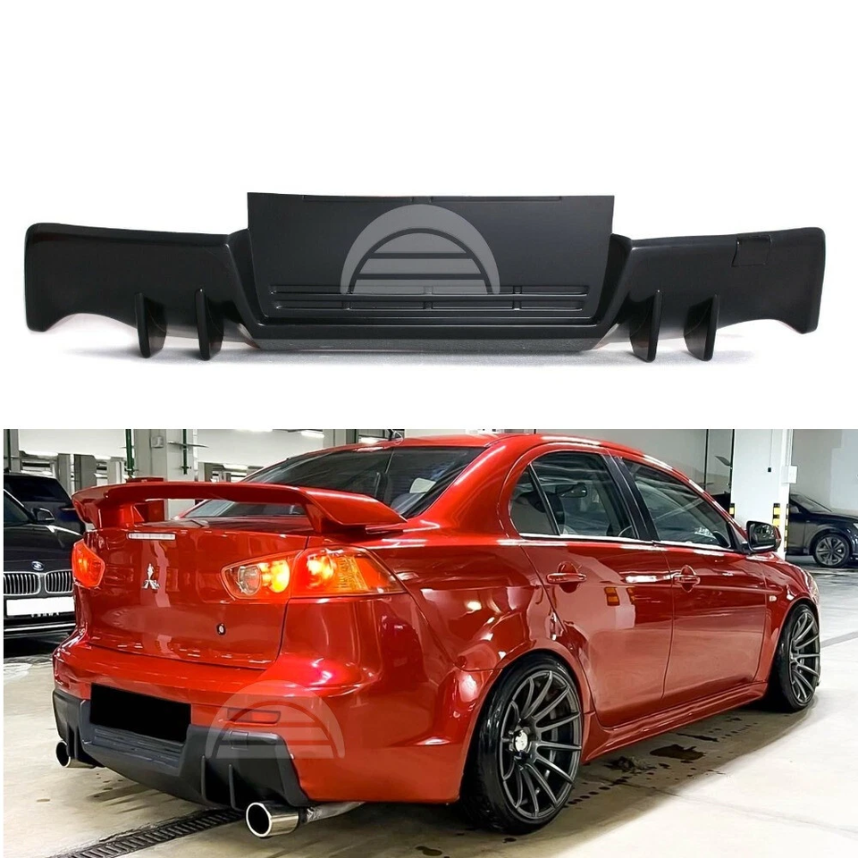 Rear Diffuser Evo Style Pad Lip Rear Body Kit for Mitsubishi Lancer X ...