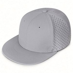 Gorra de Béisbol de Sarga de Algodón de 6 Paneles Sin Estructura con Cierre Ajustable y Orificio - Product Image 1