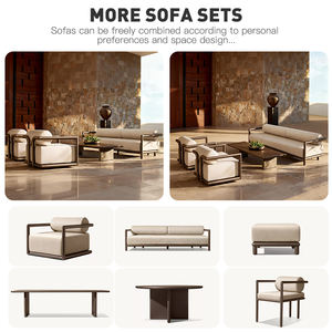 طقم أريكة حديثة للحدائق من سبائك الألومنيوم - مقاومة للماء والصدأ ومتينة للاستخدام الخارجي في الفنادق والفيلات والحدائق - Product Image 2