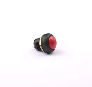12 мм красный гриб головка Аварийная остановка кнопка переключатель черный пластик самоблокировка