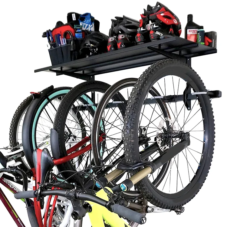 Jh-Mech 5 Bike Hanger Helmen Schoenen Gereedschappen En Bakken Garage Rack Plank Verstelbare Fiets Wall Mount Garage Bike haken