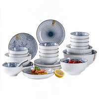 Service de vaisselle en porcelaine de style japonais, réutilisable, minimaliste, Yamata, bol à riz, soupe, nouilles, assiette à poisson, compatible four et micro-ondes