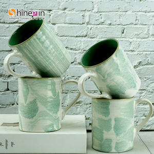 Taza de cerámica con color interior Taza de cerámica Fabricante Taza y platillo azul y blanco Juego de taza medidora de porcelana Porcelana - Product Image 5