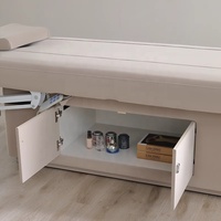 Table de massage professionnelle confortable pour salon de beauté, lit électrique pour salon de beauté, lit facial avec rangement