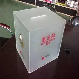 Popüler özel yapılmış akrilik öneri kutusu yapılmış don akrilik