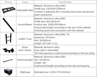 Truss d'éclairage de scène en aluminium Truss LED Screen Truss Stage Video Wall LCD Monitor LED Screen Ground Support Stand