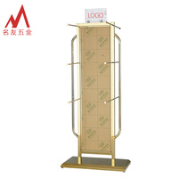 Directe d'usine d'or de luxe plancher debout en métal vêtements suspendus mobilier de magasin de lingerie pour la décoration de magasin