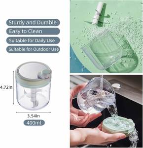 Hot Selling Plastic Mini Manual Portable Garlic Chopper Masher Durable Vegetable Crusher for Household Outdoor Kitchen <b>Car</b> - Product Image 5