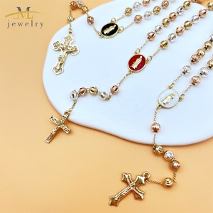 JML 2025 Nuevo Diseño de Collar con Cuentas <span class=keywords><strong>y</strong></span> Dijes Rosario Católico en Forma de <span class=keywords><strong>Y</strong></span> por Sublimación con Crucifijo para Hombres <span class=keywords><strong>y</strong></span> Mujeres - Product Image 2