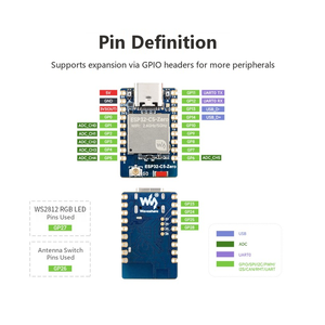 Placa de Desarrollo Mini ESP32-C5-Zero, Módulo Wi-Fi de Doble Banda, Placa de Prototipado IoT Compacta Basada en ESP32-C5 - Product Image 2