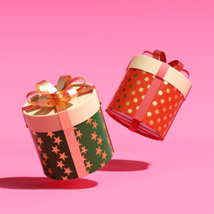 Новогоднее украшение круглой формы, Подарочная бумажная трубка, Золотая фольга, упаковка для конфет, шоколада, с галстуком-бабочкой - Product Image 3