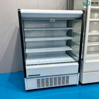 Réfrigérateur commercial à vitrine 1,87 m, refroidisseur ouvert multi-niveaux pour supermarché avec rideau d'air pour viande, légumes et fruits