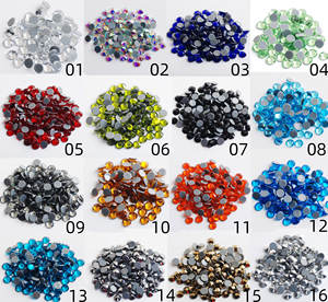 14400 ชิ้น ขายส่งจำนวนมาก SS3-SS30 คริสตัลแก้วทรงกลมหลังแบนหลากสี สำหรับงาน DIY เสื้อผ้า งานฝีมือ ตกแต่งแบบวิบวับ - Product Image 4