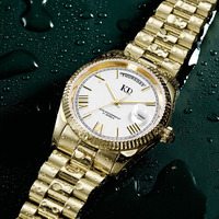 Montre mécanique automatique OEM 40MM, montre de plongée, cadran bleu, bracelet argenté 22MM, calendrier, femme, acier inoxydable, résistante à l'eau