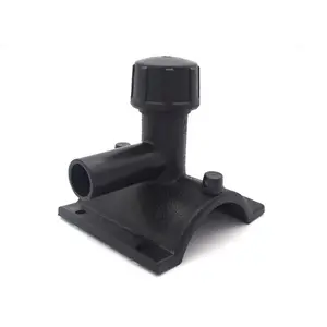 Hotsale plastik kopling hitam PE HDPE pipa siku 90 derajat Pn10 Pn16 elektrik Fusion pipa fitting untuk gas