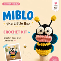 Kit de crochet abeille pour le soutien émotionnel DIY, kit de crochet pour poupée animale, tutoriel vidéo créatif étape par étape, pour adultes