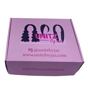 Custom printed wig hairpiece periwig hair dryer hair clipper hair extension attachment packaging paper drawer box with your logo