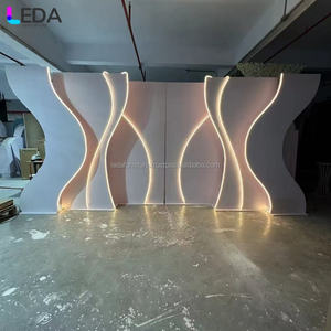 LDA ซุ้มแต่งงานอะคริลิคสำหรับงานแต่งงานฉากหลัง3D LED สีขาวสำหรับพิธีแต่งงาน - Product Image 3
