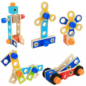 Boîte à outils de réparation en <span class=keywords><strong>bois</strong></span> <span class=keywords><strong>Montessori</strong></span> éducatif pour enfants, montage manuel, établi, planche occupée, démontage - Product Image 4