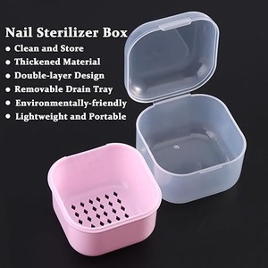 Caja Portátil de Desinfección con Filtro de Alcohol para Limpiar Brocas de Uñas y Cabezales de Pulido, Herramienta de Esterilización para Manicura - Product Image 2