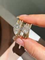 Usine de bijoux fins sur mesure, bague en or blanc rose jaune 18 carats avec diamant créé en laboratoire, fabricant de bijoux de mariage de luxe durables