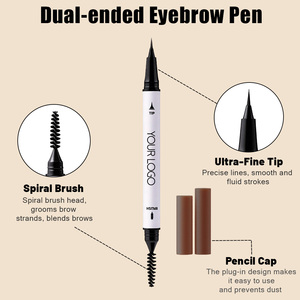 Crayon à sourcils double embout végétalien longue tenue, ultra fin, à micro-pointes de haute qualité pour sourcils sauvages, marque privée - Product Image 5