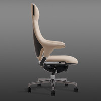 Chaise moderne de bureau ergonomique inclinable en cuir véritable Boss Computer Chair