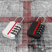 Vente chaude, cadenas de sécurité rectangulaire sans clé pour vestiaire de sport, en alliage de zinc avec revêtement plastique, logo personnalisé, vente en gros