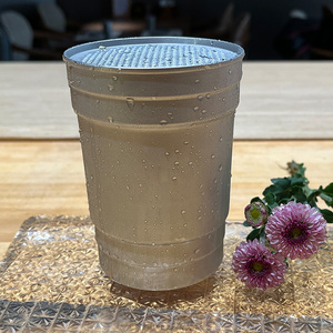 Xu hướng mới thiết kế cấp thực phẩm Grs sinh thái có thể tái chế takeout nhôm 350ml 500ml 300ml cup với bịt kín nắp nhôm - Product Image 6