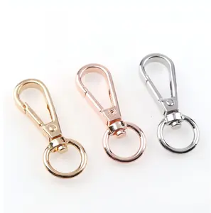 DIY keychain handmade zinc alloy clasp rose gold pendant