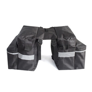 Sacs de Selle VTT Gris 36-55L avec Bande Réfléchissante, Sac de Rangement Portable pour Porte-Bagages Arrière de Vélo, Idéal Sports de Plein Air - Product Image 2