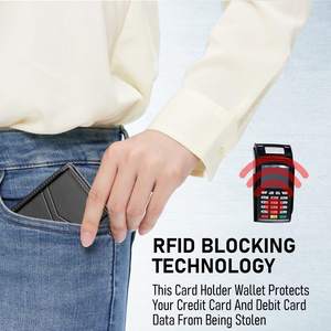 Cartera Delgada Minimalista con Logotipo Personalizado, Tarjetero con Protección RFID para <span class=keywords><strong>AirTag</strong></span> - Product Image 4