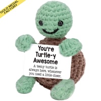 Peluche amusante et positive en crochet, animal de soutien émotionnel mignon, cadeau de Noël, cadeaux motivants, décoration pour anniversaire et reconnaissance