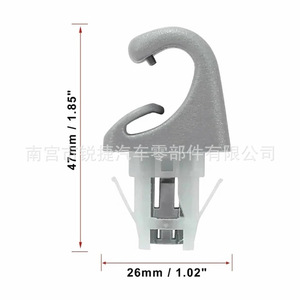 Clip para Visera de Toyota 74348-33040, Plástico Gris, Repuesto para Camry Prius - Product Image 2
