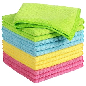 MR.SIGA Lot de 12 chiffons de nettoyage carrés en microfibre, taille 12,6" x 12,6", fournitures de nettoyage - Product Image 1