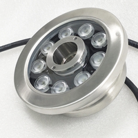 IP68 Edelstahl LED-Brunnenleuchte mit Integrierter Wasserstrahldüse 6W-27W RGBW DMX RDM Unterwasser-Poolleuchte für Landschaftsprojekte