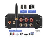 VIRE Bluetooth 5.0 Récepteur Amplificateur Audio Numérique Amplificateur de Puissance 2.1 Canaux Stéréo Mini HiFi Classe D Home Desktop Amp