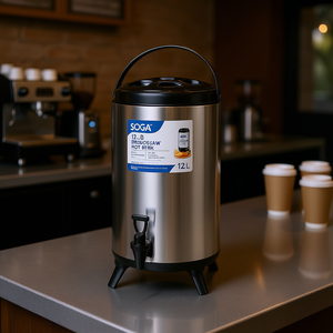Distributeur de boissons chaudes et froides SOGA 12L en acier inoxydable, qualité commerciale - Product Image 2