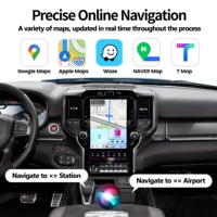 Interface CarPlay sans fil Android Auto pour Dodge Ram Hellcat 2023-2025, navigation Android Auto, Mirror Link, Airplay