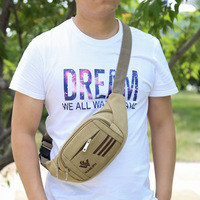 Nouvelle sacoche de taille pour homme en toile lavée durable avec fermeture à cordon pour le rangement du téléphone portable et du portefeuille, idéale pour le sport