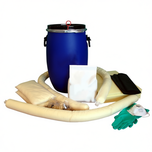 Kit de detención de derrames para productos químicos en envases cilíndricos con manguera y equipo de protección - Product Image 2