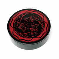 Boîte cadeau en bois MDF laqué sur mesure pour chocolats et bonbons, design imprimé vintage, doublure colorée, gravure de logo personnalisée pour