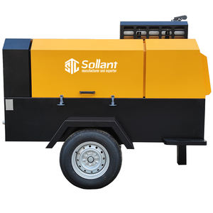 निर्माण उपकरण किराये के बेड़े के लिए किराये ग्रेड डीजल मोबाइल कंप्रेसर 8-10 बार भारी शुल्क चेसिस - Product Image 1