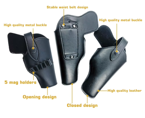 Étui tactique en cuir véritable OWB pour port à la ceinture 64/77 avec support de ceinture pour la chasse - Product Image 3
