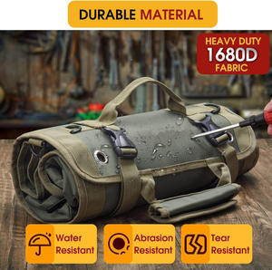 Custom Wholesale New Electrico Portable Back-slung <b>Roll</b> Bag With Detachable Tool <b>Kit</b> Multi-function Wear Armor Zipper Closure - Product Image 3